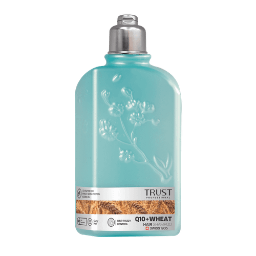 شامپو سر جوانه گندم و Q10تراست ۲۵۰ میل Q10+wheat hair shampoo trust